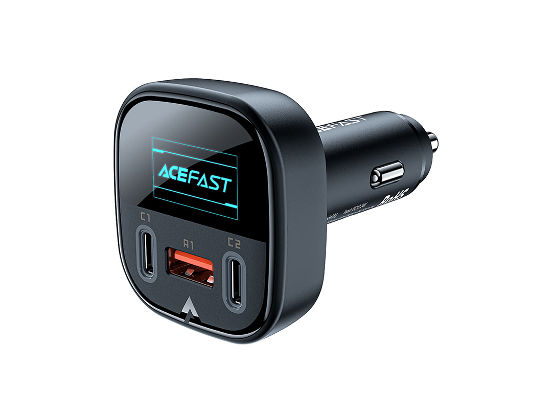 Acefast B5 101W (2xUSB-C+USB-A) Fast Charge Car Charger in Qatar Acefast B5 101W (2xUSB-C+USB-A) Fast Charge Car Charger in Qatar